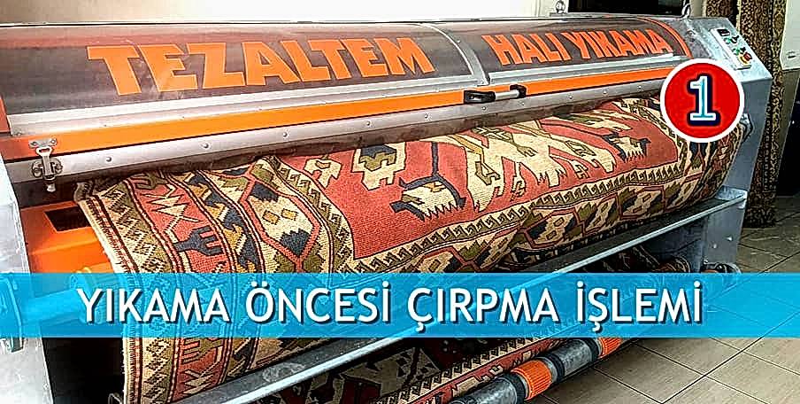 Çekmeköy halı yıkama, yıkama öncesi çırpma işlemi